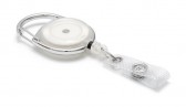 1461078 - Zip rétractable Blanc Translucide avec accroche ceinture 