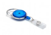 1461079 - Zip rétractable Bleu Translucide avec accroche ceinture