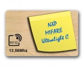 Carte en bois d'érable RFID MIFARE Ultralight C