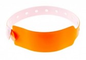 1474032 - Bracelet Vinyle Orange Vif extra-large - brillant
