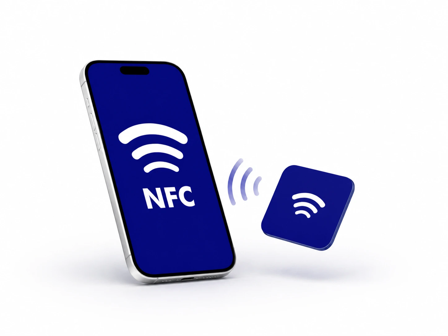 Smartphone affichant le symbole NFC