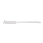 1474081 - Bracelet hôpital adulte Blanc avec panneau d'écriture (lot de 100)