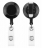 AC217B-ST-BK - Enrouleur de Badge Yo-Yo Premium avec Sangle (Noir) - Sangle de 70 cm 