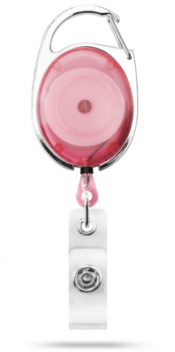 AC217D-ST-PK - Zip rétractable RoseTranslucide avec accroche ceinture