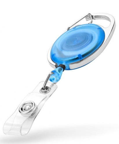 AC217D-ST-RB - Zip rétractable Bleu Translucide avec accroche ceinture - Vue 2