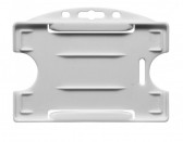1455707 - Porte-badges rigide Blanc 86x54 perforation oblongue 2 rondes