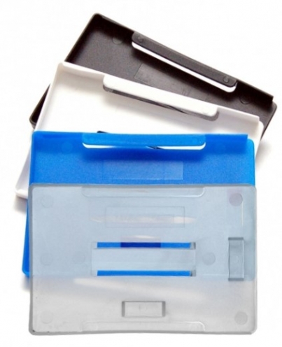 1455738 - Porte-badges Translucide rigide 86x54 perforation oblongue - Vue 2