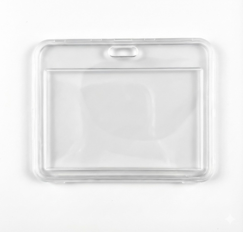 JO-EY-H01- Porte-badges rigide 85x54mm translucide - horizontale - Vue 2