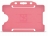 YA302-L-PK - Porte-Badge Rigide Rose Biodégradable Bulldog 86x54 perforation oblongue 2 rondes - 1 FACE 