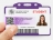YA302-L-PU - Porte-Badge Rigide Violet Biodégradable Bulldog 86x54 perforation oblongue 2 rondes - 1 FACE 