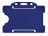 YA302-L-RB - Porte-Badge Rigide Bleu Roi Biodégradable Bulldog 86x54 perforation oblongue 2 rondes - 1 FACE