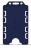 YA302-P-NB(D) - Porte-badge Bleu Marine Biodégradable Bulldog  86x54 - DOUBLE FACE