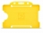 YA302-L-YL - Porte-Badge Rigide Jaune Biodégradable Bulldog 86x54 perforation oblongue 2 rondes - 1 FACE