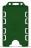YA302-P-GR(D) - Porte-badge Vert Biodégradable Bulldog 86x54 - DOUBLE FACE