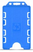 YA302-P-SB(D) - Porte-badge Bleu Ciel Biodégradable Bulldog 86x54 - DOUBLE FACE