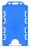 YA302-P-SB(D) - Porte-badge Bleu Ciel Biodégradable Bulldog 86x54 - DOUBLE FACE