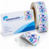 Étiquette de sécurité VOID holographique personnalisée 20 x 20 mm pour carte PVC