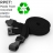 AC228-BK - Tour de cou Noir Recyclés 10mm avec Clip Plastique