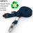 AC228-NB-MLC - Tour de cou  Bleu Marine Recyclé 10mm avec Clip Métal et rupture sécuritaire - Pack de 100 