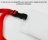 AC228-RD- Tour de cou Rouge Recyclés 10mm avec Clip Plastique