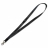 1437396 - Tour de cou sécurisé 15mm plat satiné noir avec crochet métal