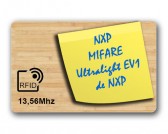 Carte RFID en bois de bambou avec puce MIFARE Ultralight EV1