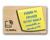 Carte en bois d'érable FM08 RFID 1ko ISO IEC 14443-A compatible au standard M1