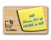 Carte en bois de bambou RFID MIFARE Classic EV1 4K