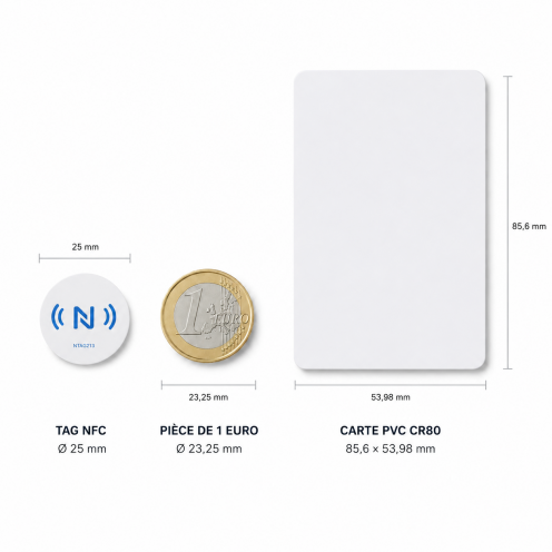 Tag NFC NTAG213 25mm – Lot de 50 - Vue 2