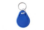 Porte clés d'identification triangle arrondi basique bleu RFID MIFARE Classic EV1 4K