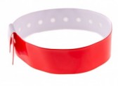 1474001 - Bracelet plastique vinyle Rouge Type L - brillant