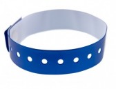 1474024 - Bracelet plastique vinyle Bleu roi Type L - aspect métallisé 