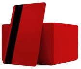PVC1-RDH27S - Carte PVC Rouge 0.76mm Piste Magnétique Hico