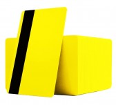 PVC1-YLH27S - Carte PVC Jaune 0.76mm Piste Magnétique Hico 