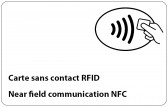 Carte PVC 0.80mm RFID 1ko Compatible MIFARE de NXP