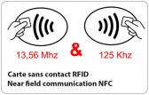 Carte PVC 0.76mm RFID bi technologies compatible 125khz et 13,56mhz