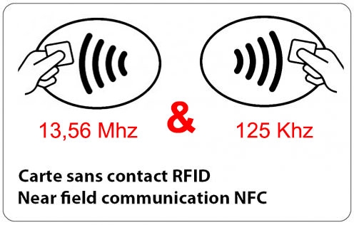 Carte PVC 0.76mm RFID bi technologies compatible 125khz et 13,56mhz - Prix  : 69,00 €