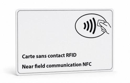 MF1ICS50 - Carte PVC 0.80mm RFID Mifare NXP 1ko 13,56Mhz