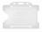 YA302-L-N - Porte-Badge Rigide Translucide (Dépoli) Biodégradable Bulldog 86x54 perforation oblongue 2 rondes - 1 FACE 