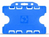 YA302-L-SB(D) - Porte-Badge Bleu Ciel Biodégradable Bulldog - Double Face