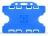 YA302-L-SB(D) - Porte-Badge Bleu Ciel Biodégradable Bulldog - Double Face