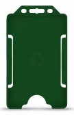 YA302-P-GR - Porte-Badge Vert Biodégradable Bulldog 86x54 - 1 FACE - Portrait