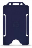 YA302-P-NB- Porte-Badge Bleu Marine Biodégradable Bulldog 86x54 - 1 FACE - Portrait