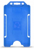 YA302-P-SB - Porte-Badge Bleu Ciel Biodégradable Bulldog 86x54 - 1 FACE - Portrait