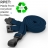 AC228-NB - Tour de cou Bleu Marine Recyclé 10mm avec Clip Plastique