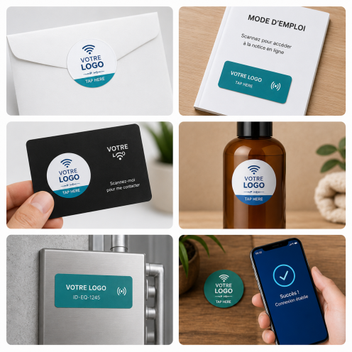 Étiquette NFC personnalisée avec impression - Vue 2