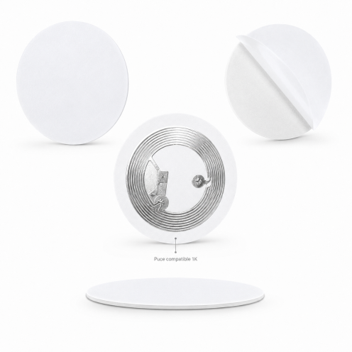 Étiquette RFID compatible MIFARE Classic 1K ronde 30 mm - Vue 3