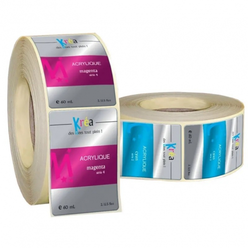 Étiquettes aluminium adhésives mat ou brillant premium lot de 1000