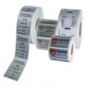 Étiquettes industrielles adhésives en rouleau impression 1 couleur lot de 1000