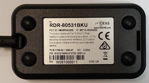 Lecteur RFID USB rfIDEAS WAVE ID Plus Mini V3 – RDR-80531BKU – Keystroke - Vue 2